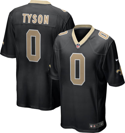 Nike Men's New Orleans Saints Jordyn Tyson #0 Black Home Game Jersey