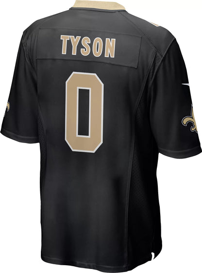 Nike Men's New Orleans Saints Jordyn Tyson #0 Black Home Game Jersey