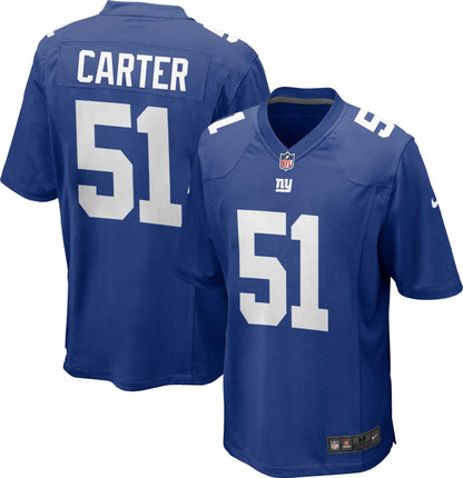 Nike Men's New York Giants Abdul Carter #51 Blue Game Jersey