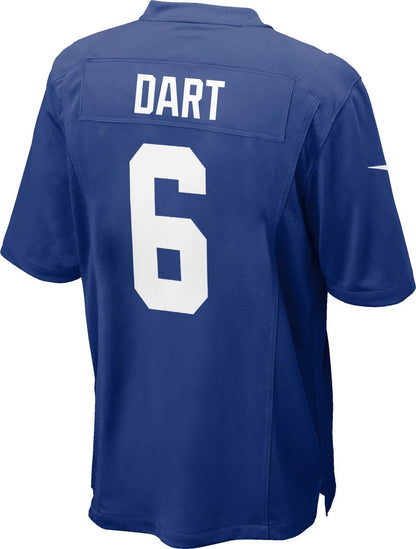 Nike Men's New York Giants Jaxson Dart #6 Blue Game Jersey