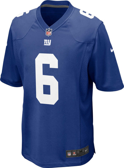 Nike Men's New York Giants Jaxson Dart #6 Blue Game Jersey