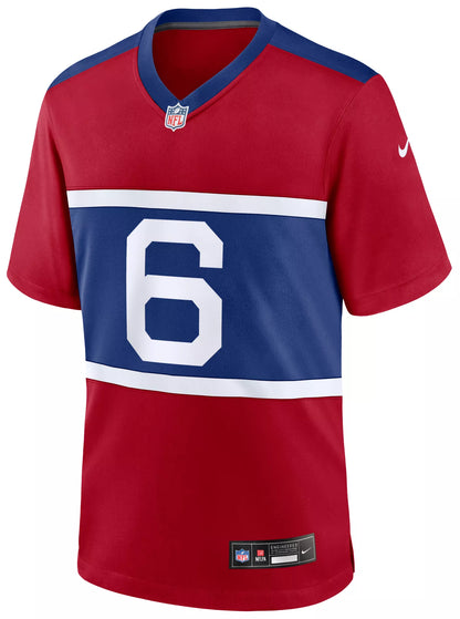 Nike Men's New York Giants Jaxson Dart #6 Red Alternate Game Jersey