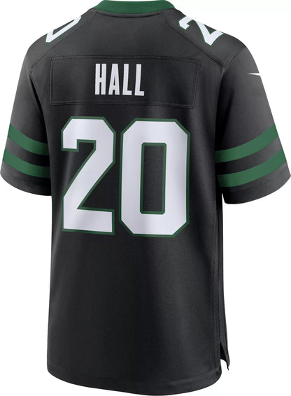 Nike Men's New York Jets Breece Hall #20 Alternate Black Game Jersey