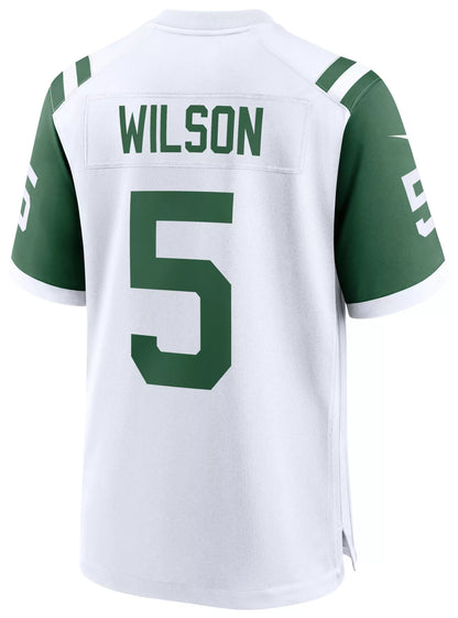 Nike Men's New York Jets Garrett Wilson #5 Alternate 2 White Game Jersey