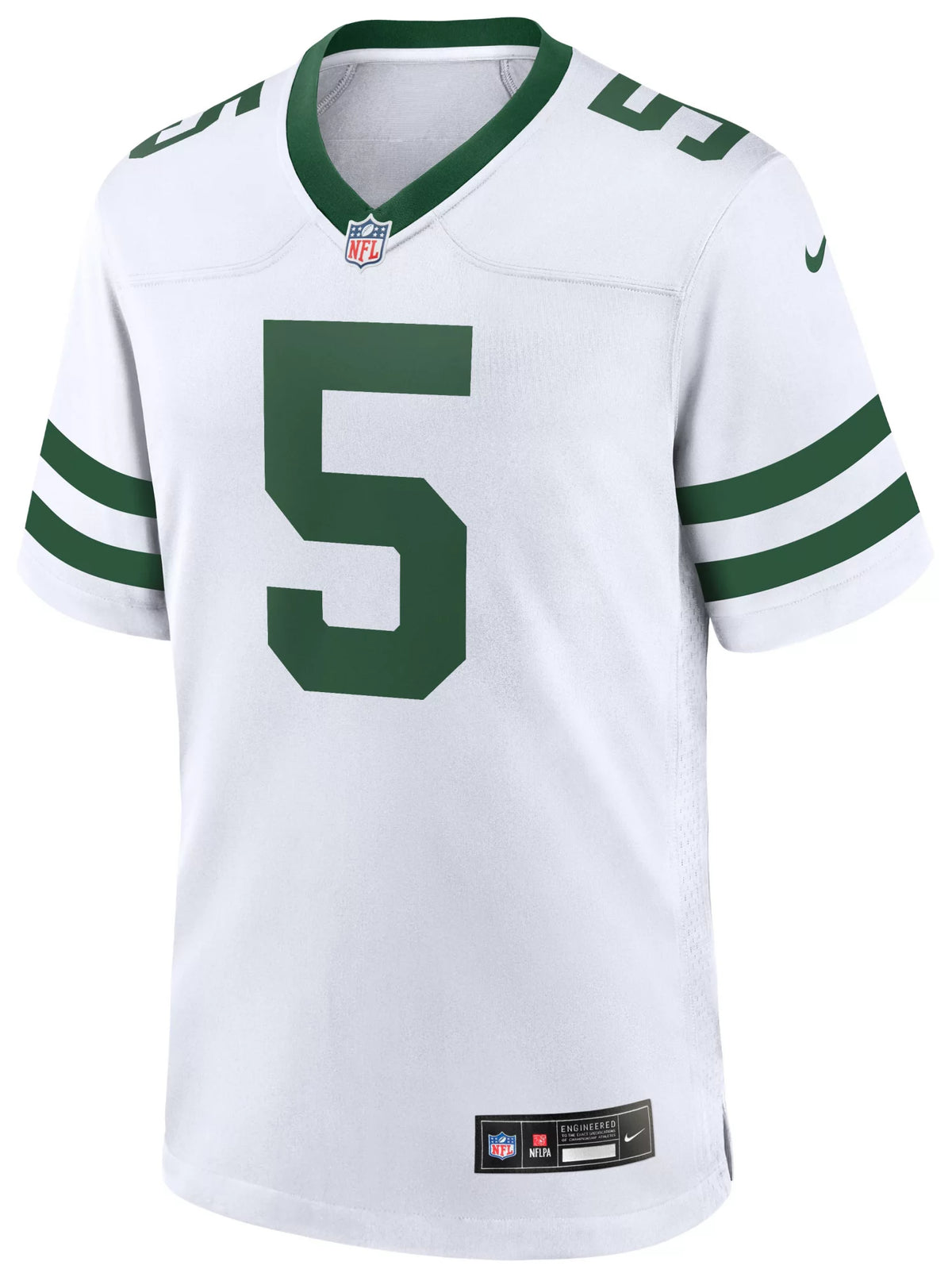Nike Men's New York Jets Garrett Wilson #5 White Game Jersey