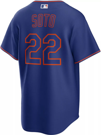 Nike Men's New York Mets Blue Juan Soto #22 Alternate Replica Jersey
