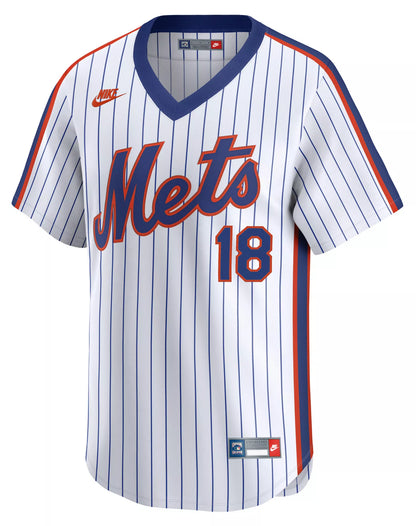 Nike Men's New York Mets White Darryl Strawberry #18 Cooperstown Limited Jersey