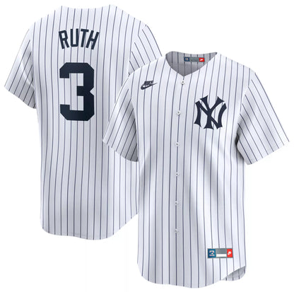 Nike Men's New York Yankees Babe Ruth #3 White Cooperstown Limited Vapor Jersey