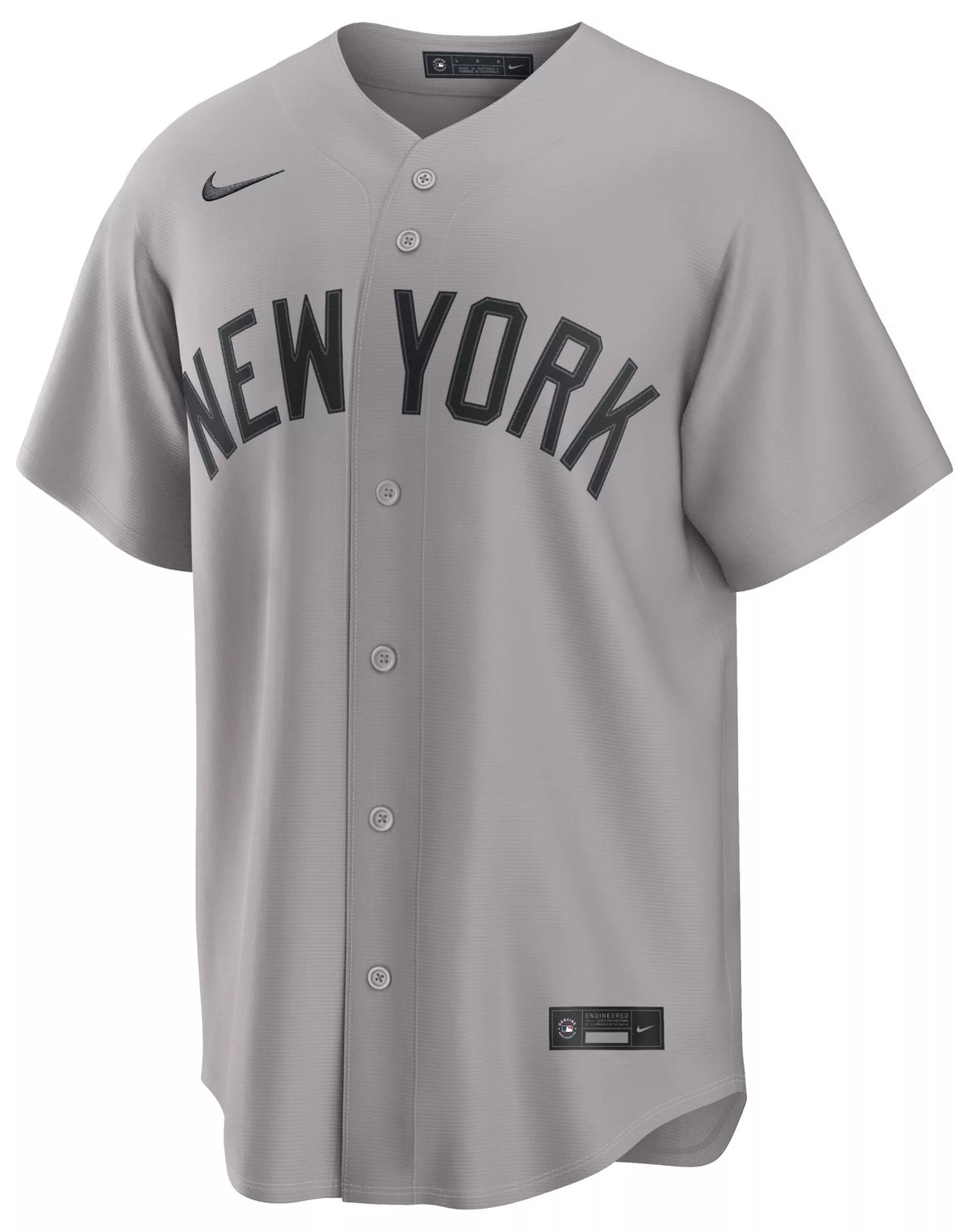 Nike Men's New York Yankees Gray Derek Jeter #2 Cooperstown Road Replica Jersey