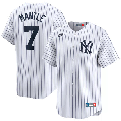 Nike Men's New York Yankees Mickey Mantle #7 White Cooperstown Limited Vapor Jersey