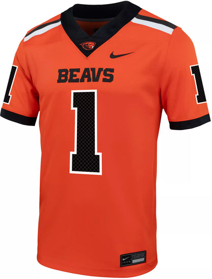 Nike Men's Oregon State Beavers #1 Orange Alternate Replica Football Jersey