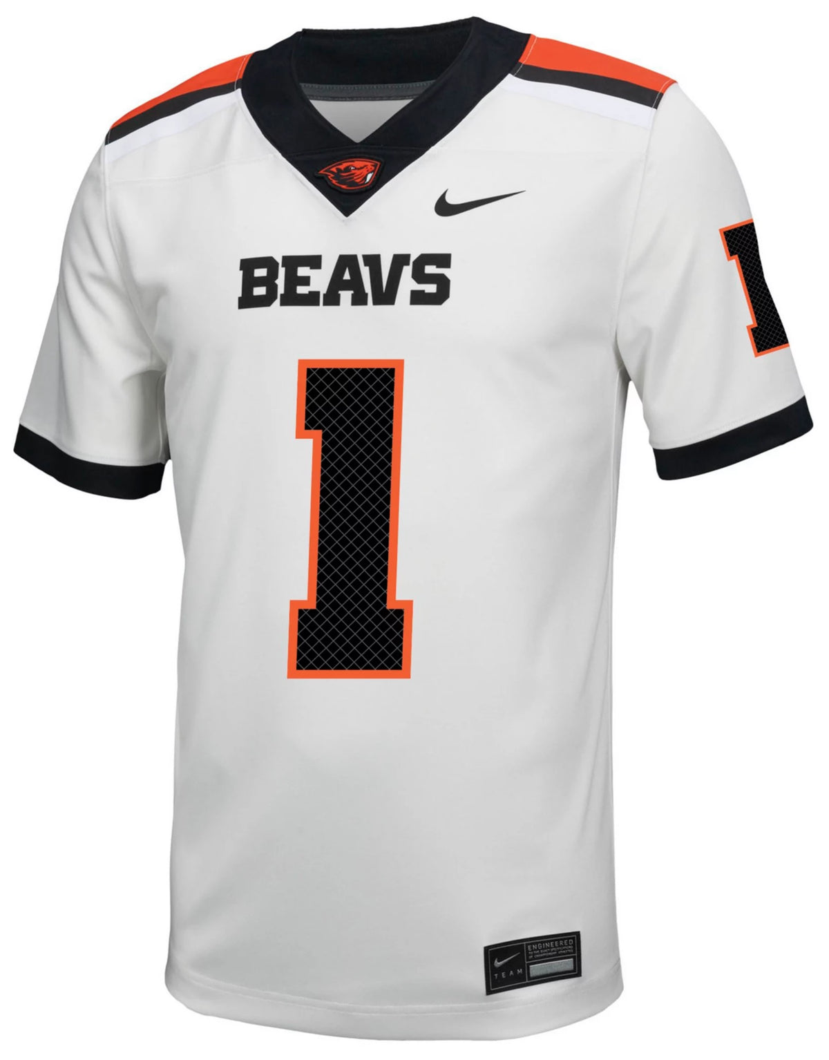 Nike Men's Oregon State Beavers #1 White Replica Home Football Jersey