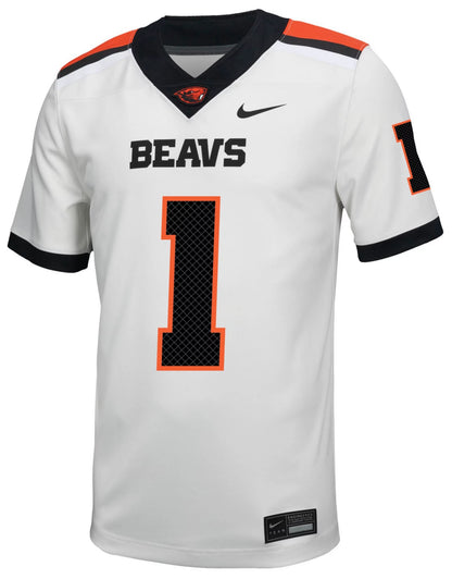 Nike Men's Oregon State Beavers #1 White Replica Home Football Jersey