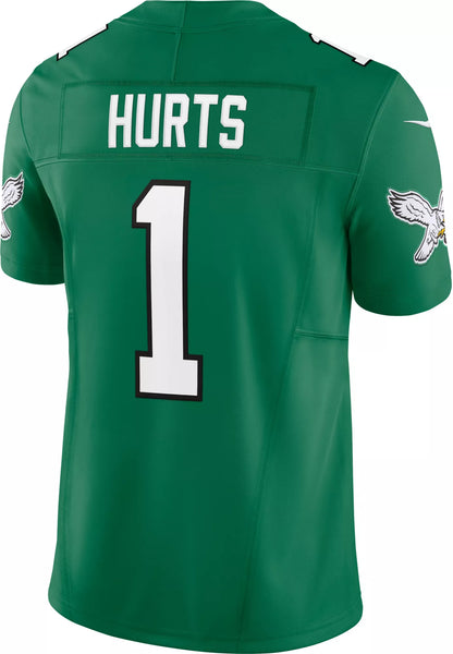 Nike Men's Philadelphia Eagles Jalen Hurts #1 Vapor F.U.S.E. Alternate Kelly Green Limited Jersey