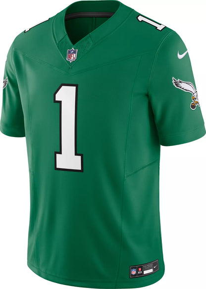 Nike Men's Philadelphia Eagles Jalen Hurts #1 Vapor F.U.S.E. Alternate Kelly Green Limited Jersey