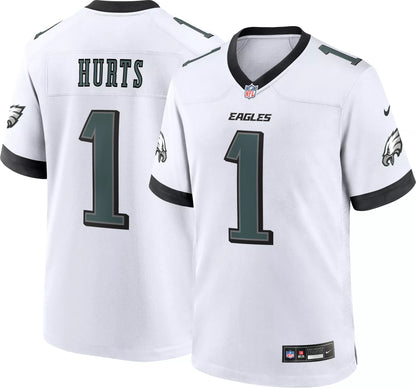 Nike Men's Philadelphia Eagles Jalen Hurts #1 White Game Jersey