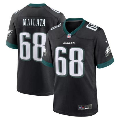 Nike Men's Philadelphia Eagles Jordan Mailata #68 Black Alternate Game Jersey