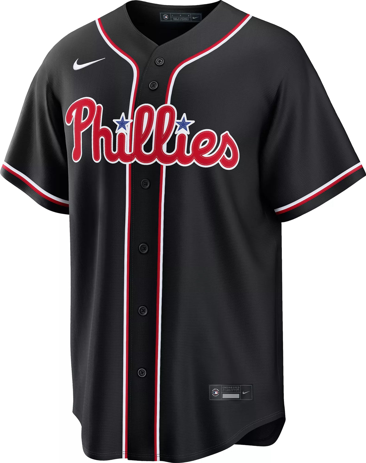 Nike Men's Philadelphia Phillies Black Bryce Harper #3 Carbon Replica Jersey
