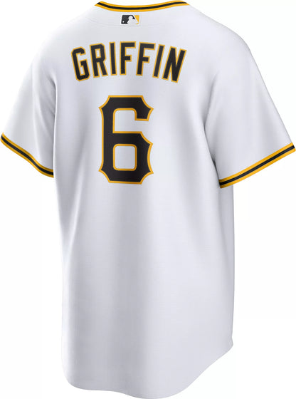 Nike Men's Pittsburgh Pirates White Konnor Griffin #6 Home Replica Jersey