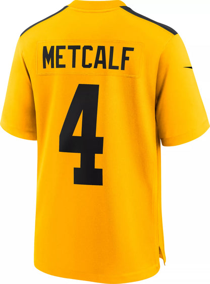 Nike Men's Pittsburgh Steelers D.K. Metcalf #4 Alternate 1933 Throwback Gold Game Jersey