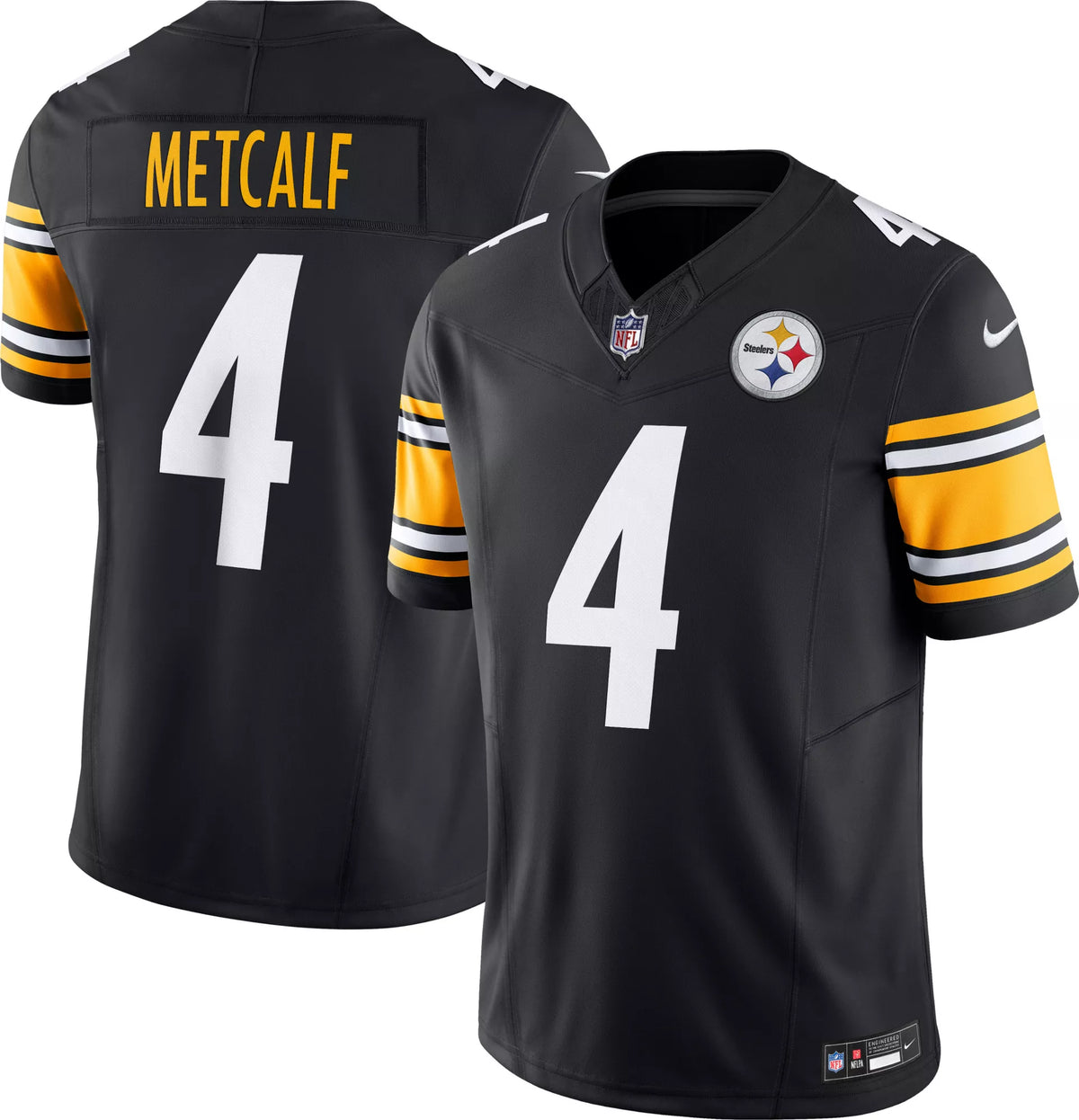 Nike Men's Pittsburgh Steelers D.K. Metcalf #4 Vapor Black Limited Jersey