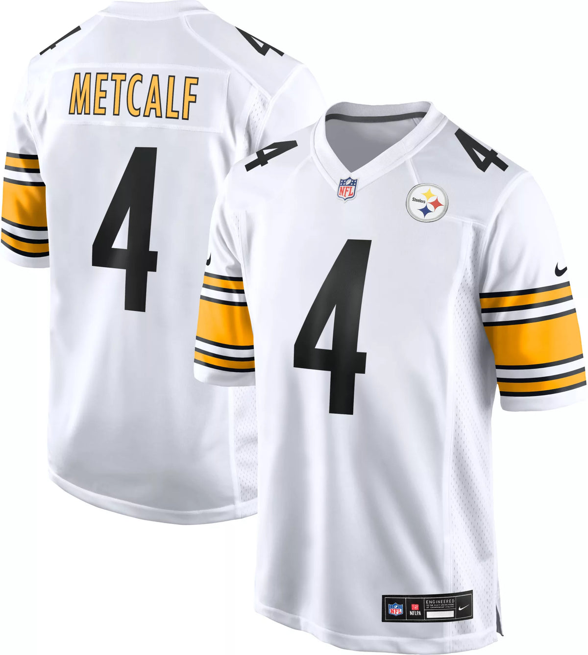 Nike Men's Pittsburgh Steelers DK Metcalf #4 White Game Jersey