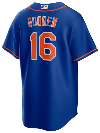 Nike Men's Replica New York Mets Dwight Gooden #16 Blue Cooperstown Cool Base Jersey