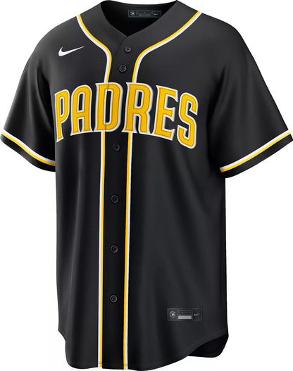 Nike Men's San Diego Padres Black Fernando Tatis Jr. #23 Carbon Replica Jersey
