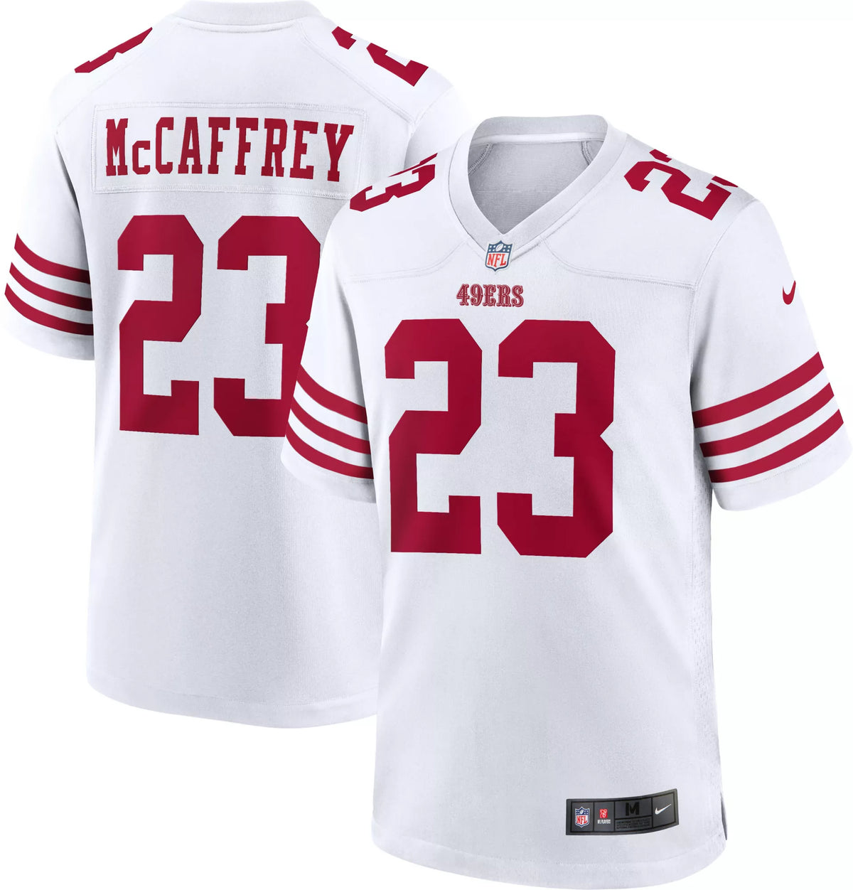 Nike Men's San Francisco 49ers Christian McCaffrey #23 White Game Jersey