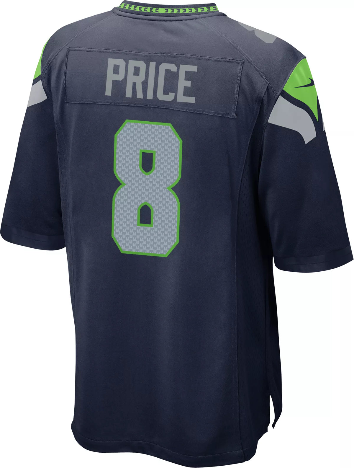 Nike Men's Seattle Seahawks Jadarian Price #8 Navy Home Game Jersey