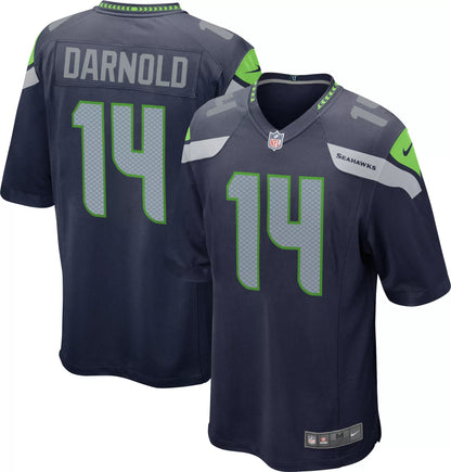 Nike Men's Seattle Seahawks Sam Darnold #14 Navy Game Jersey