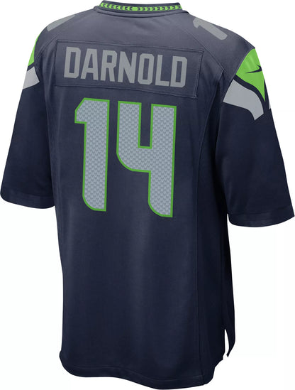 Nike Men's Seattle Seahawks Sam Darnold #14 Navy Game Jersey