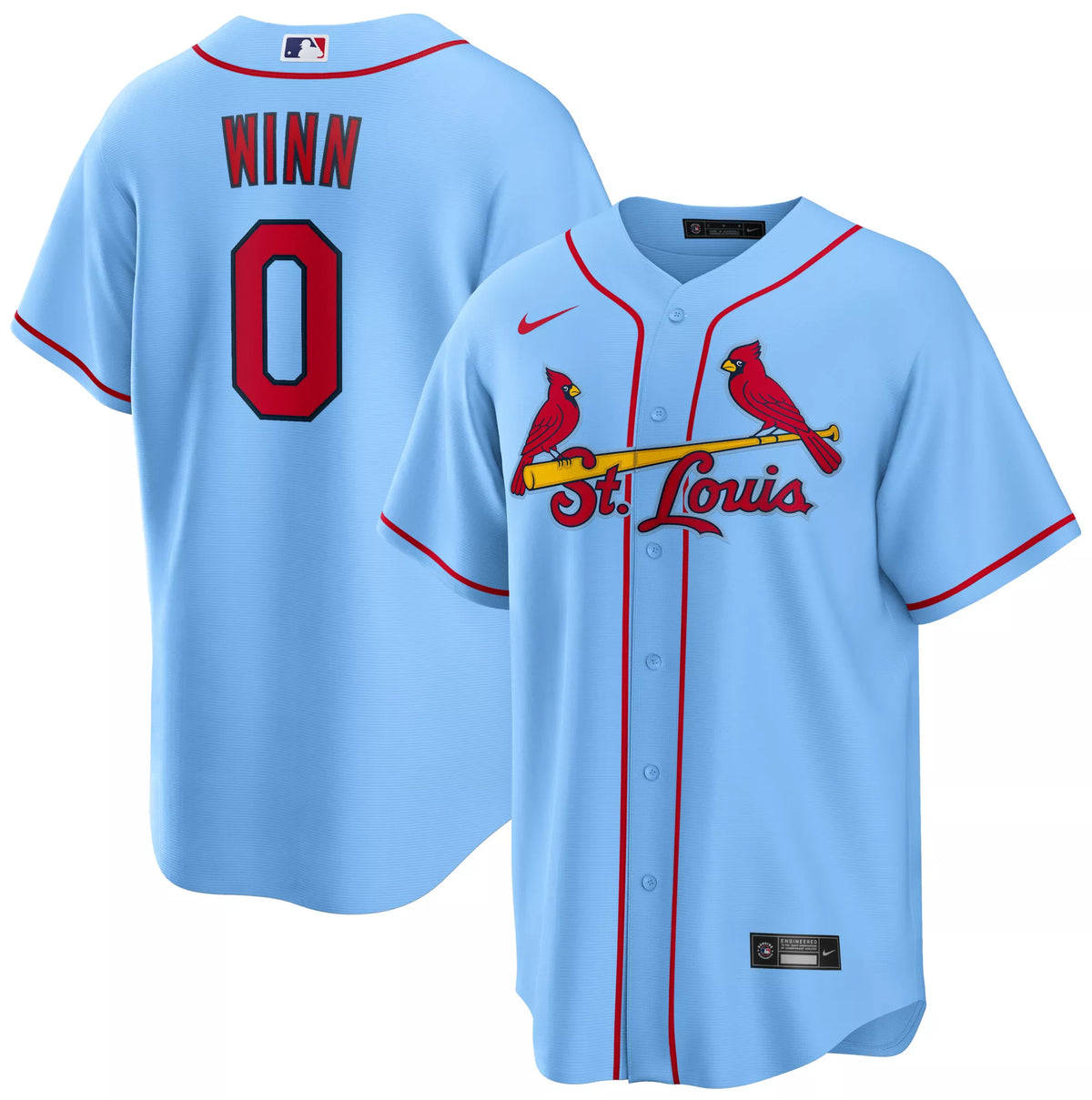 Nike Men's St. Louis Cardinals Blue Masyn Winn #0 Alternate Replica Jersey