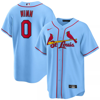 Nike Men's St. Louis Cardinals Blue Masyn Winn #0 Alternate Replica Jersey