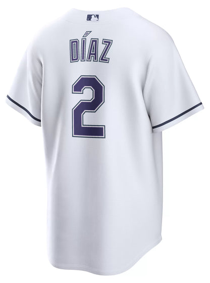 Nike Men's Tampa Bay Rays Yandy Diaz #2 White Alternate 2 Replica Jersey