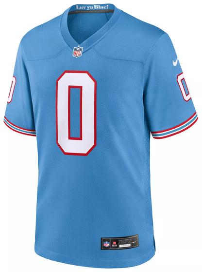 Nike Men's Tennessee Titans Calvin Ridley #0 Alternate 2 Blue Game Jersey