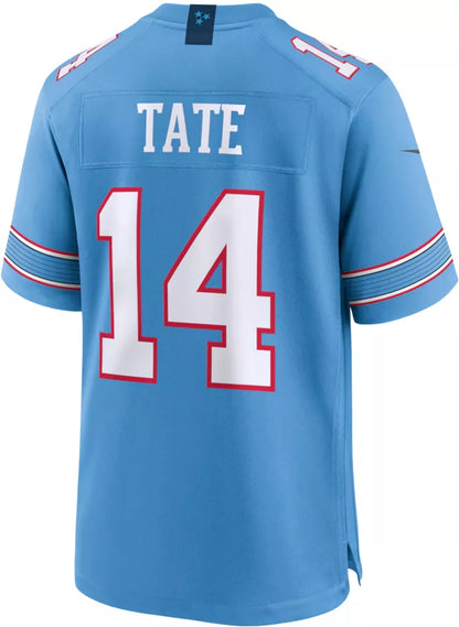 Nike Men's Tennessee Titans Carnell Tate #14 Blue Home Game Jersey