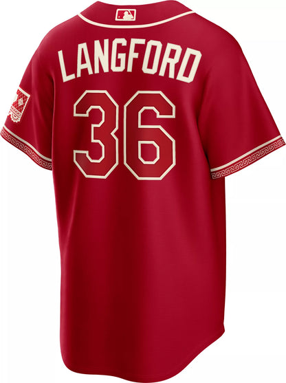 Nike Men's Texas Rangers Wyatt Langford #36 2026 City Connect Stadium Jersey