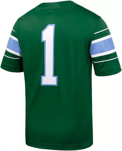 Nike Men's Tulane Green Wave #1 Green Replica Home Football Jersey