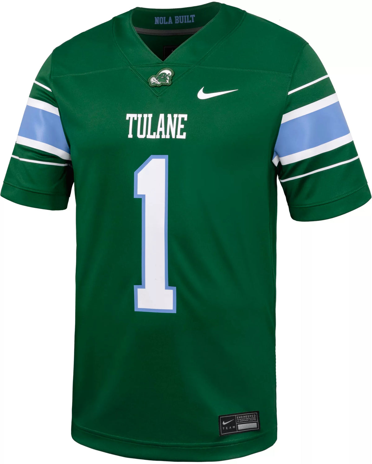 Nike Men's Tulane Green Wave #1 Green Replica Home Football Jersey
