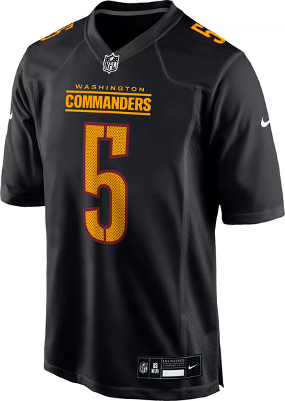 Nike Men's Washington Commanders Jayden Daniels #5 Black Fashion Game Jersey
