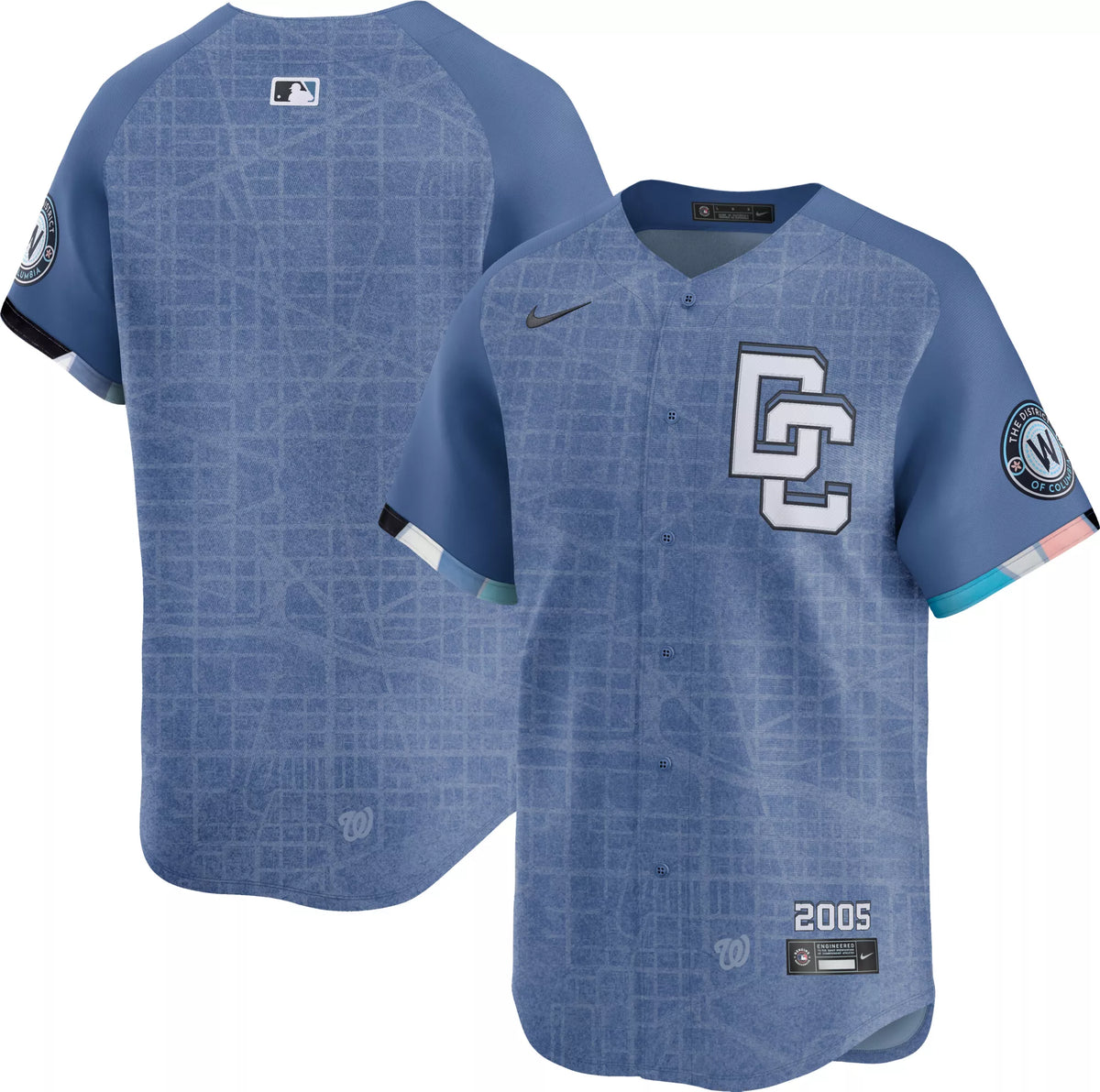 Nike Men's Washington Nationals City Connect Blank Blue Limited Vapor Jersey