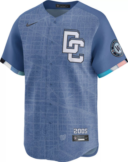 Nike Men's Washington Nationals City Connect Blank Blue Limited Vapor Jersey