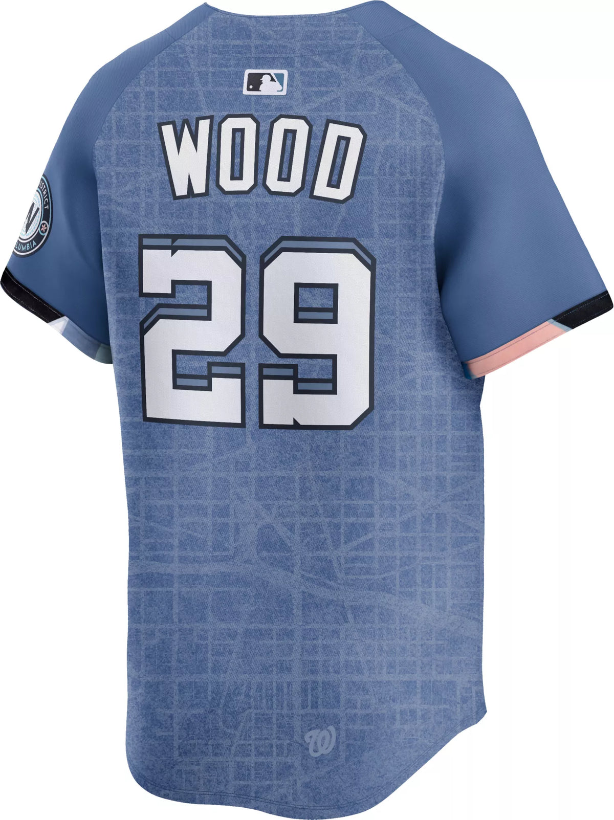 Nike Men's Washington Nationals James Wood #29 City Connect Blue Limited Vapor Jersey