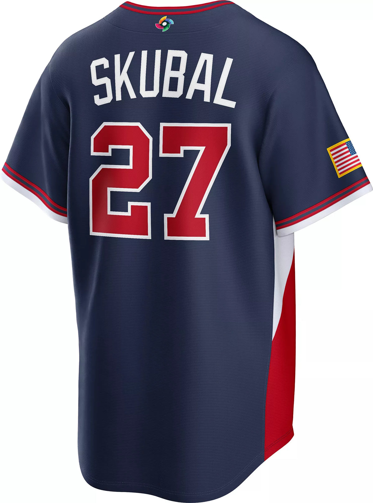 Nike Men's World Baseball Classic 2026 USA Navy Tarik Skubal #27 Stadium Road Jersey