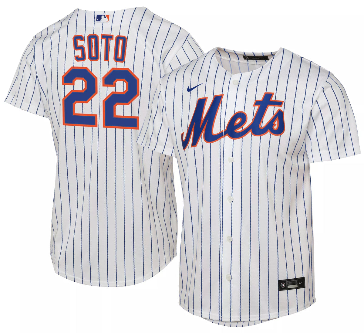 Nike Youth New York Mets Juan Soto #22 White Replica Home Jersey