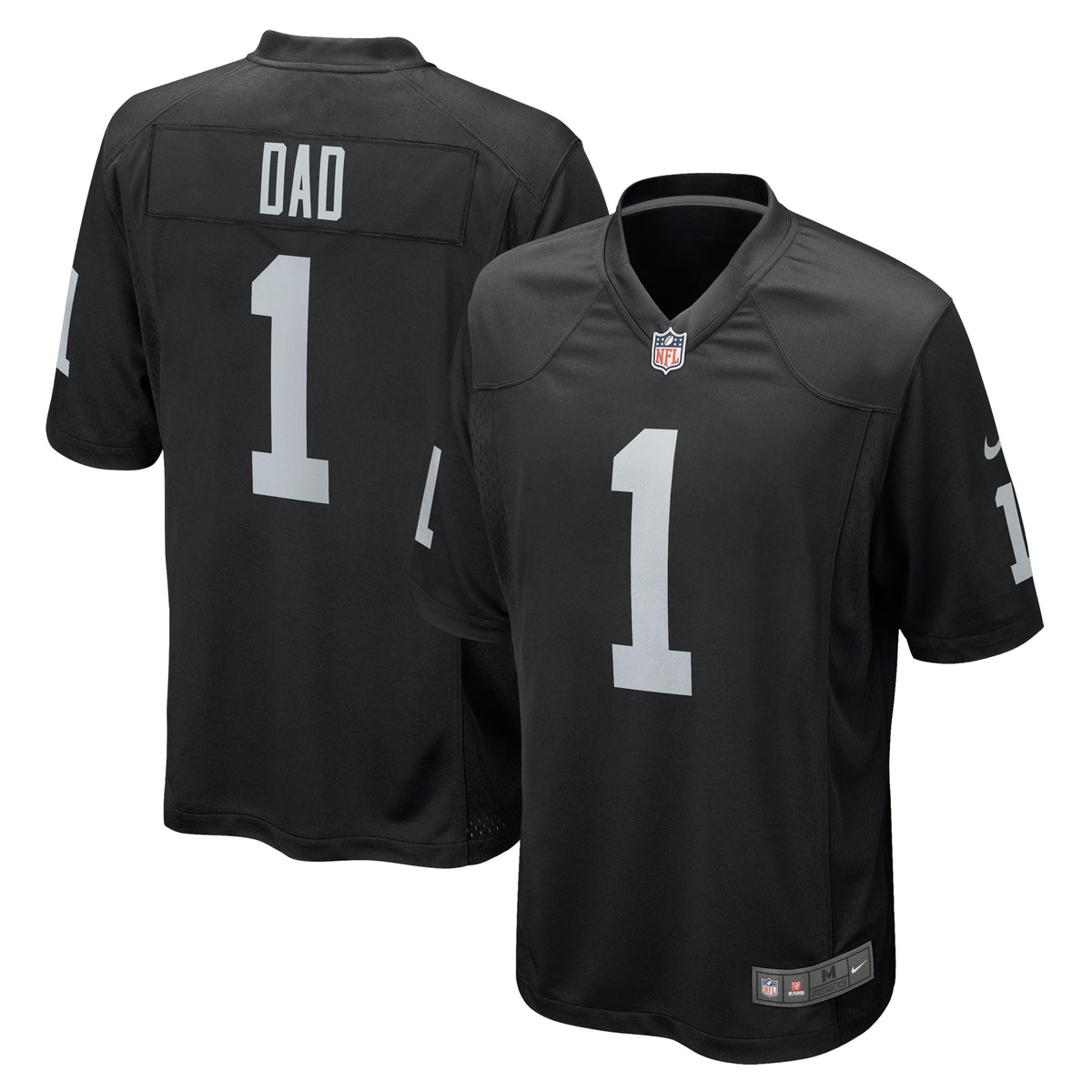 Number 1 Dad Las Vegas Raiders Nike Game Jersey Black
