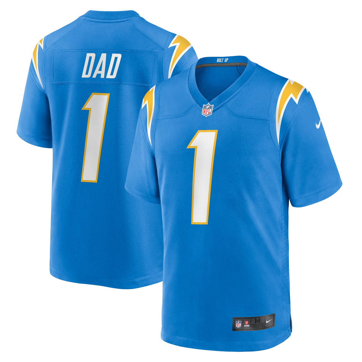 Number 1 Dad Los Angeles Chargers Nike Game Jersey Powder Blue