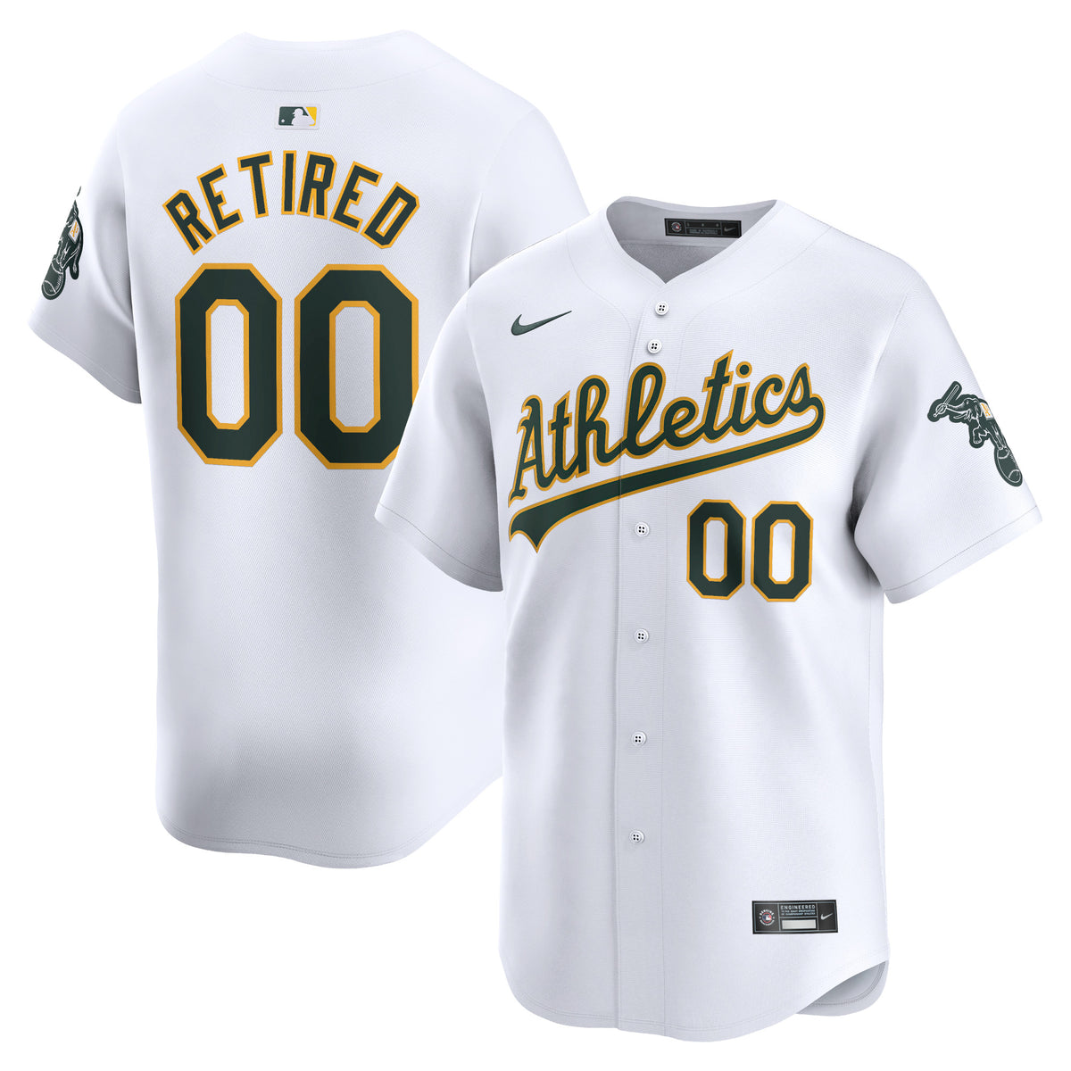 Oakland Athletics Nike Home Limited Pick-A-Player Retired Roster Jersey White