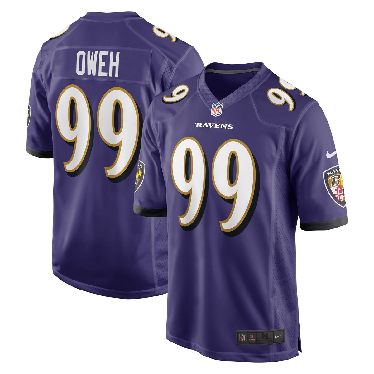 Odafe Oweh Baltimore Ravens Nike Game Jersey Purple